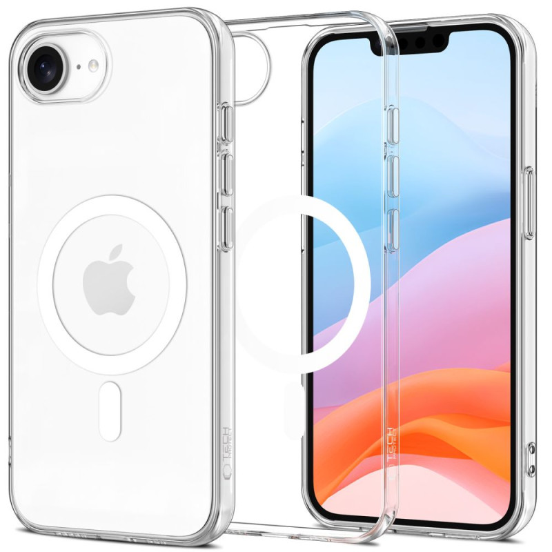„Tech-Protect FlexAir MagSafe iPhone 16e“ dėklas – skaidrus
