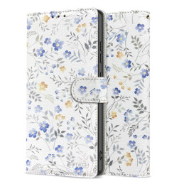 „Tech-Protect“ piniginės dėklas, skirtas „iPhone 16e“ – ramunės su lapais