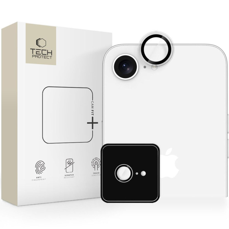„Tech-Protect Camring Fit+“ objektyvo dangtelis, skirtas „iPhone 16e“ – skaidrus