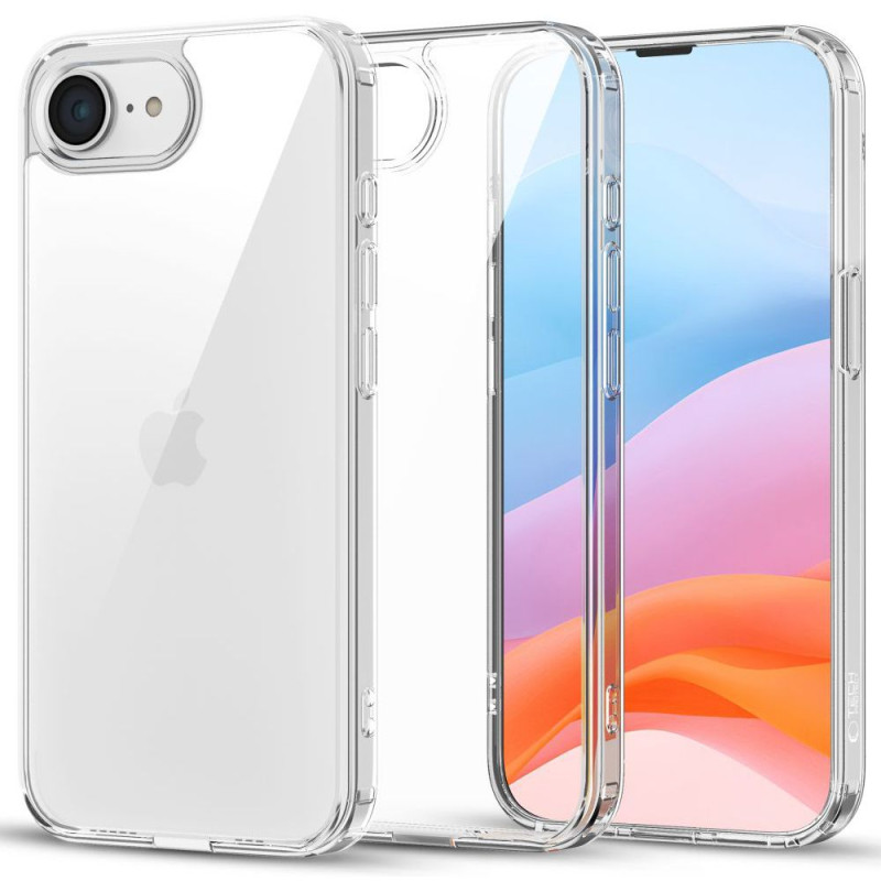 „Tech-Protect FlexAir“ hibridinis dėklas, skirtas „iPhone 16e“ – skaidrus