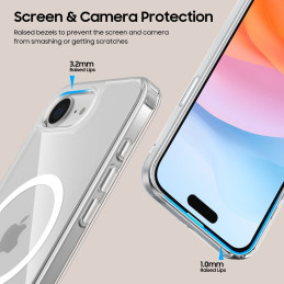 „Tech-Protect FlexAir Hybrid MagSafe iPhone 16e“ dėklas – skaidrus