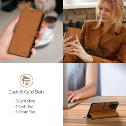 „Tech-Protect“ piniginės dėklas, skirtas „iPhone 16e“ – rudas