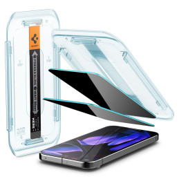 „Spigen Glas.TR“ „Ez Fit“ „Privacy HD“ 2 vnt. pakuotėje – „Google Pixel 9 / 9 Pro“ skirti privatumo stiklai.