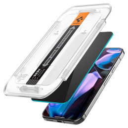 „Spigen Glas.TR“ „Ez Fit“ „Privacy HD“ 2 vnt. pakuotėje – „Google Pixel 9 / 9 Pro“ skirti privatumo stiklai.