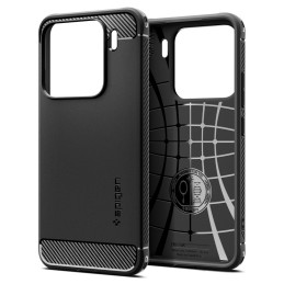 „Spigen Rugged Armor“ dėklas, skirtas „Xiaomi 15“ - matinės juodos spalvos
