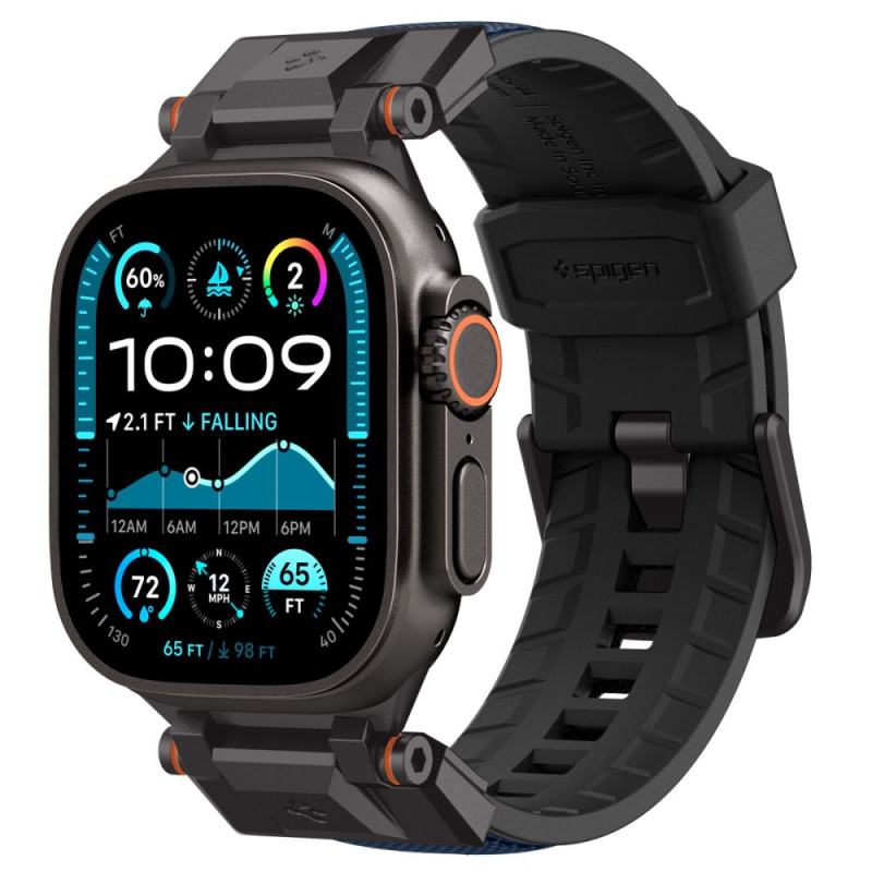 „Spigen DuraPro Armor“ dirželis, skirtas „Apple Watch 44 / 45 / 46 / 49 mm“ – tamsiai mėlynas