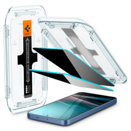 „Spigen Glas.TR Ez Fit“ Privacy HD 2 vnt. pakuotėje – apsauginiai stiklai, skirti „Samsung Galaxy S24+ / S25+“.