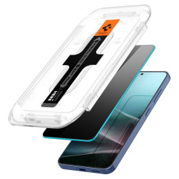 „Spigen Glas.TR Ez Fit“ Privacy HD 2 vnt. pakuotėje – apsauginiai stiklai, skirti „Samsung Galaxy S24+ / S25+“.