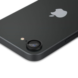 „Spigen Optik Pro GLAS.TR Ez Fit“ kameros dėklai, 2 vnt., skirti „iPhone 16e“ – juodi