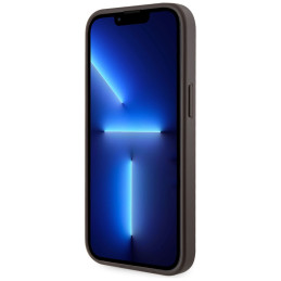 „Guess 4G Stripes“ dėklas su „Magsafe“ dėklu, skirtas „iPhone 15“, rudas