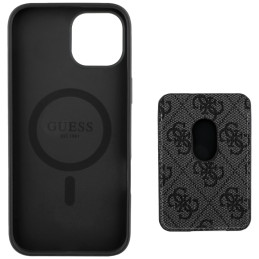 „Guess 4G Stripes“ dėklas su „Magsafe“ dėklu, skirtas „iPhone 15“, juodas