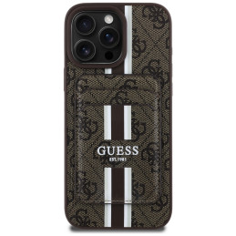 „Guess 4G Stripes“ dėklas su „Magsafe“ dėklu, skirtas „iPhone 16 Pro Max“, rudas