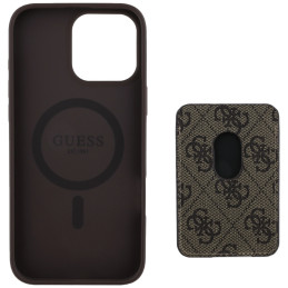 „Guess 4G Stripes“ dėklas su „Magsafe“ dėklu, skirtas „iPhone 16 Pro Max“, rudas