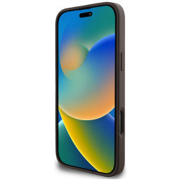 „Guess 4G Stripes“ dėklas su „Magsafe“ dėklu, skirtas „iPhone 16 Pro Max“, rudas
