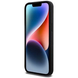 Karl Lagerfeld silikoninis metalinis „Script Logo“ dėklas, skirtas iPhone 14 Pro Max, juodas