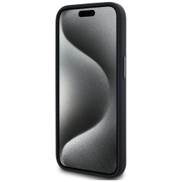 Karl Lagerfeld silikoninis „Shadow Metal Initial MagSafe“ dėklas, skirtas iPhone 15, juodas
