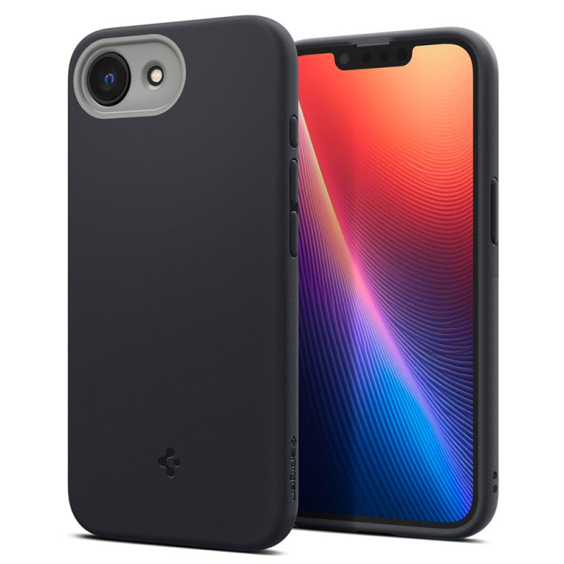 „Spigen Nano Pop MagSafe iPhone 16e“ dėklas – matinės juodos spalvos