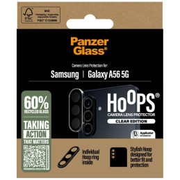 „PanzerGlass Hoops“ grūdinto stiklo objektyvo apsauga, skirta „Samsung Galaxy A56 5G“ - skaidrus