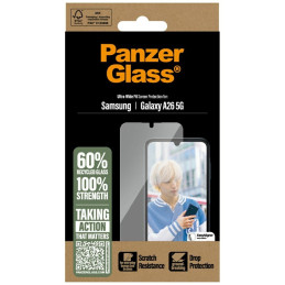 „PanzerGlass“ itin plataus diagonalo grūdintas stiklas, skirtas „Samsung Galaxy A26 5G“ – skaidrus