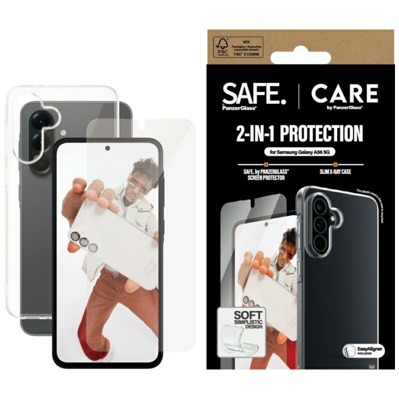 „CARE by PanzerGlass Fashion 2in1“ dėklas + stiklas, skirtas „Samsung Galaxy A56 5G“ – skaidrus