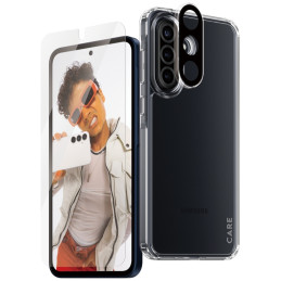 „CARE by PanzerGlass Flagship 3in1“ dėklas + stiklas + objektyvas, skirtas „Samsung Galaxy A36 5G“ - skaidrus