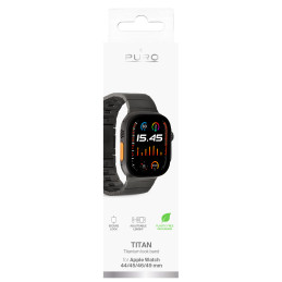 „Puro TITAN“ nerūdijančio plieno „Apple Watch“ apyrankė, 42/ 44/ 45/ 49 mm – juoda