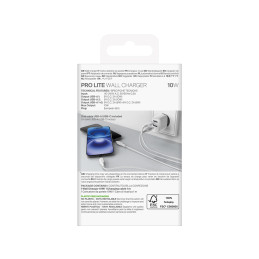 „Puro PROLITE“ 10 W 2 x USB-A sieninis įkroviklis + USB-A - USB-C laidas 1,2 m - baltas