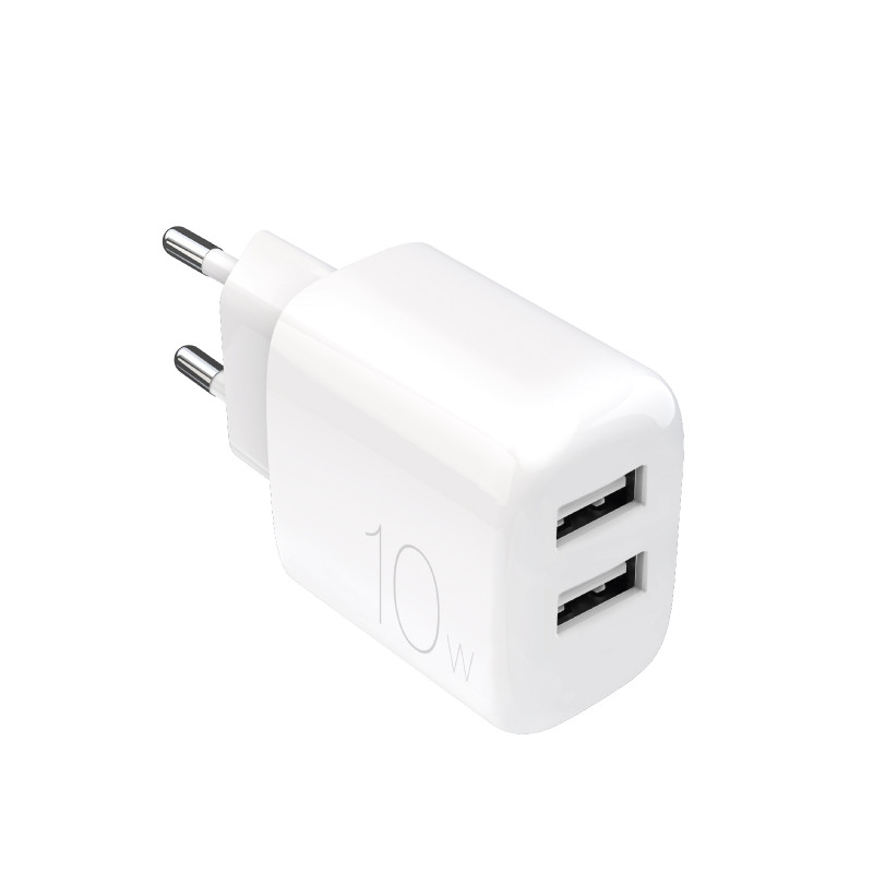 „Puro PROLITE“ 10 W 2 x USB-A sieninis įkroviklis – baltas