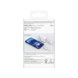 „Puro PROLITE“ 10 W USB-A sieninis įkroviklis – baltas