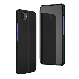 „Clear View“ dėklas, skirtas „iPhone 16e“ atverčiamam dėklui – juodas