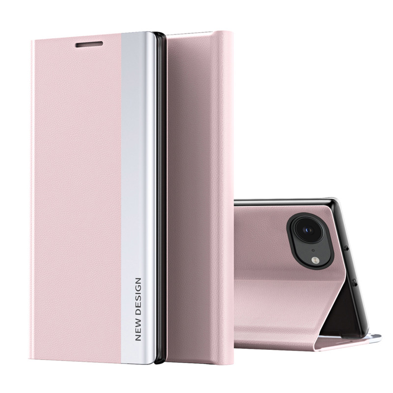 „Sleep Case Pro“, skirtas „iPhone 16e“, su atvartu ir stovu – rožinis