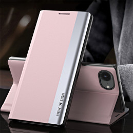 „Sleep Case Pro“, skirtas „iPhone 16e“, su atvartu ir stovu – rožinis