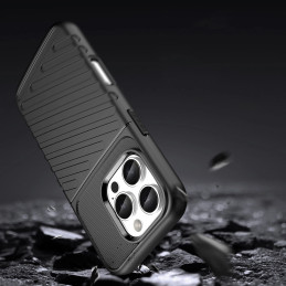 „Thunder“ dėklas, skirtas „iPhone 16e“ silikoniniam šarvuotam dangteliui – juodas