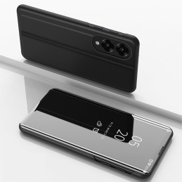 „Clear View“ dėklas, skirtas „Samsung Galaxy S25 Edge“ atverčiamam dėklui – juodas