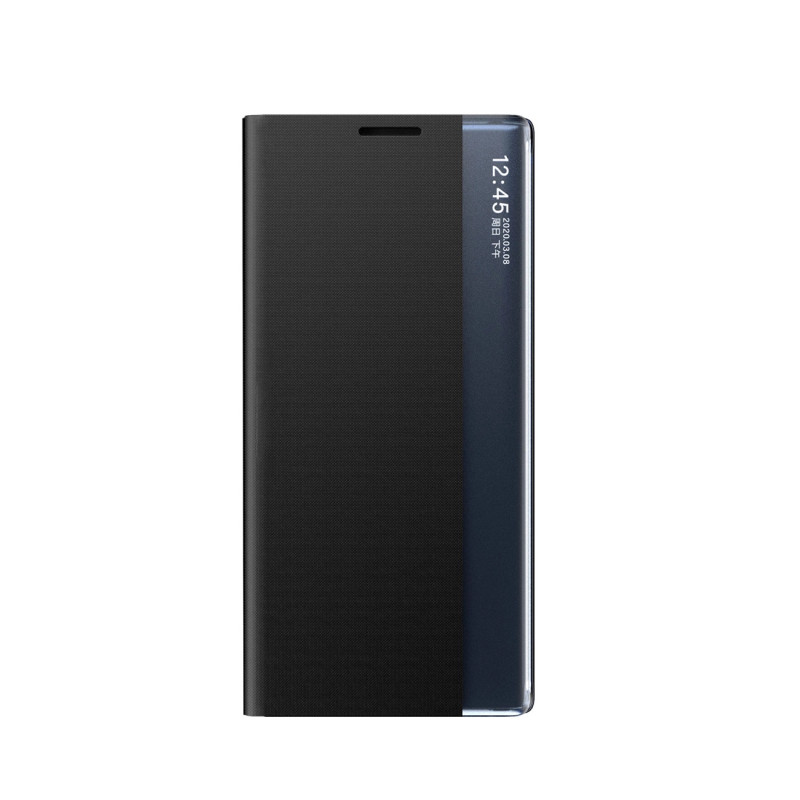 Naujas miego dėklas su atlenkimu ir stovu, skirtas „Samsung Galaxy S25 Edge“ – juodas