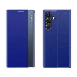 Naujas miego dėklas su atlenkimu ir stovu, skirtas „Samsung Galaxy S25 Edge“ – mėlynas