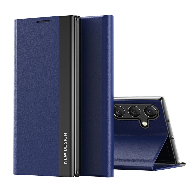 „Sleep Case Pro“, skirtas „Samsung Galaxy S25 Edge“ su atlenkimu ir stovu – mėlynas