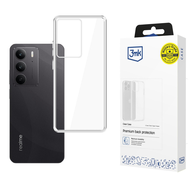 3mk skaidrus dėklas, skirtas „Realme C75“ - permatomas