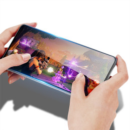 „Dux Ducis“ grūdinto stiklo apsauginis stiklas „Samsung S25“ telefonui – juodas rėmelis