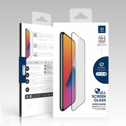 „Dux Ducis“ grūdinto stiklo apsauginis stiklas „Samsung S25“ telefonui – juodas rėmelis