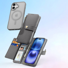 Dux Ducis Lawa odinis dėklas, skirtas iPhone 16 – pilkas
