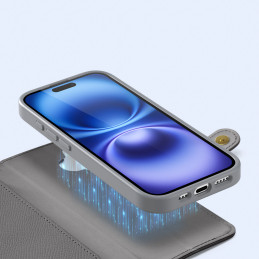 Dux Ducis Lawa odinis dėklas, skirtas iPhone 16 – pilkas
