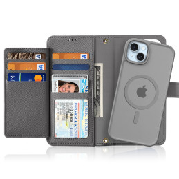 Dux Ducis Lawa odinis dėklas, skirtas iPhone 15 – pilkas