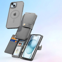 Dux Ducis Lawa odinis dėklas, skirtas iPhone 15 – pilkas