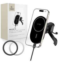 „Tech-Protect MM15W-V6“ magnetinis „MagSafe“ automobilio laikiklis su oro išleidimo angos laikikliu – juodas