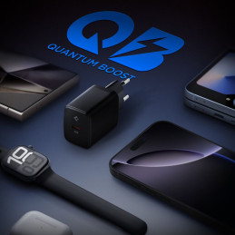 „Spigen Essential EE201EU“ USB-C 20 W sieninis įkroviklis – juodas