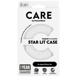 „CARE by PanzerGlass Flagship Urban Combat StarLight White MagSafe iPhone 16e“ dėklas – skaidrus