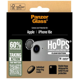 „PanzerGlass Hoops“ objektyvo apsauga, skirta „iPhone 16e“ – skaidrus grūdintas stiklas