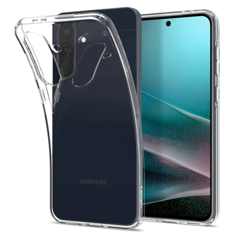 „Spigen“ skystųjų kristalų dėklas, skirtas „Samsung Galaxy A36 5G“ - skaidrus