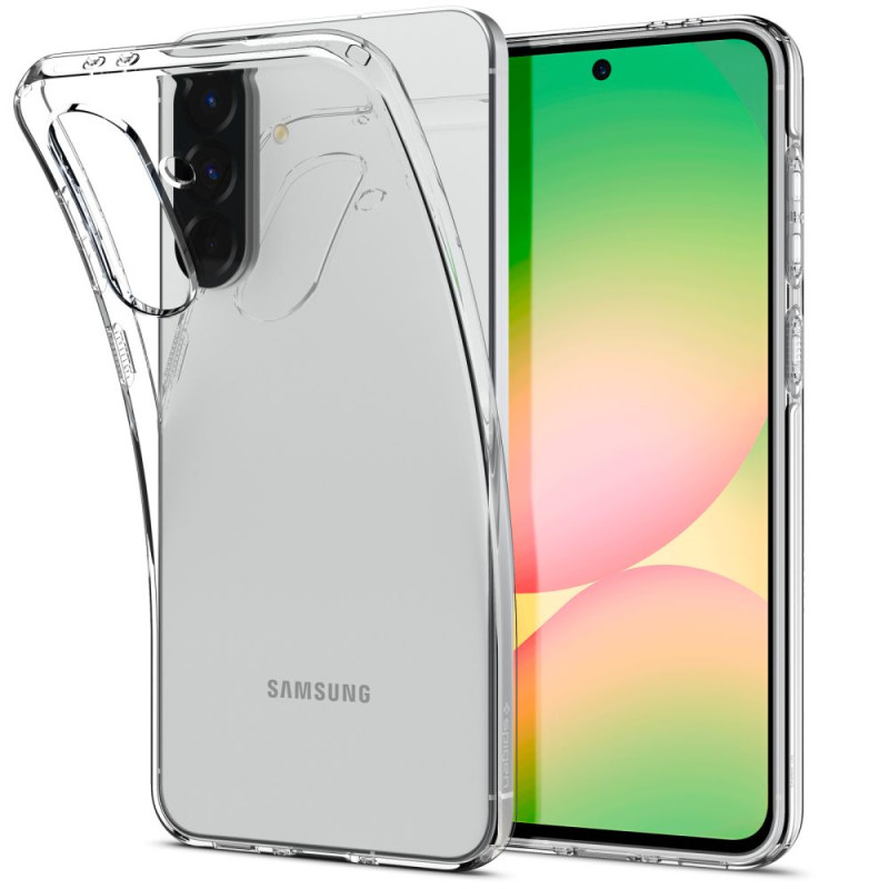 „Spigen“ skystųjų kristalų dėklas, skirtas „Samsung Galaxy A56 5G“ - skaidrus
